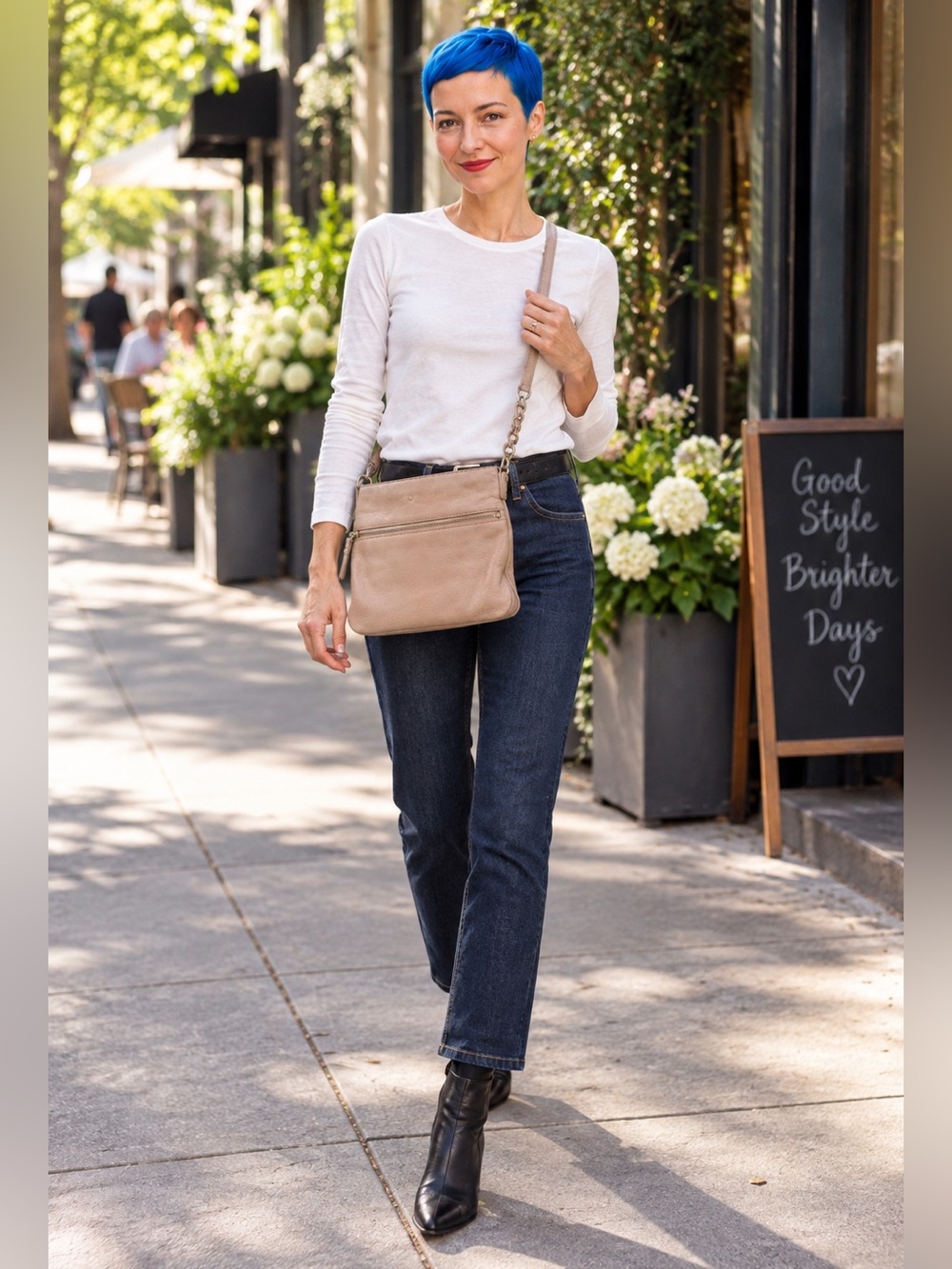Kate Spade Cobble Hill Ellen Beige Leather Crossbody Bag